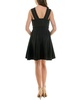 Women's Deep V-Neck Ladder-Trim Fit & Flare Dress