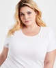 Trendy Plus Size Ponte Ruched Short-Sleeve Midi Dress, Exclusively at Macy's