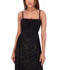 Women's Smocked Burnout-Pattern Midi Dress