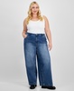 Trendy Plus Size High-Rise Seamed Front Jeans, Exclusively at Macy's 