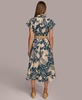 Donna Karan Women's Linen-Blend Printed Shirtdress