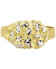 Men's Textured Two-Tone Nugget Style Ring in 10k Gold