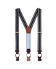 Men's Balint 38MM Striped Non Stretch Grosgrain Ribbon Button End Suspenders