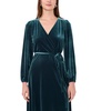 Women's Long-Sleeve Stretch-Velvet Dress