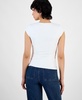 Petite Square-Neck Cap-Sleeve Top, Exclusively at Macy's 