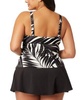 Plus Size Drape-Front Underwire Tankini Top & Bottoms