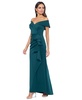 Petite Off-The-Shoulder Ruffle Gown 