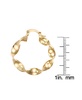 Gold-Plated Swirl Hoop Earrings