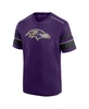 Men's Purple Baltimore Ravens Textured Hashmark V-Neck T-shirt