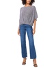 Women's Printed Boat-Neck Dolman-Sleeve Top
