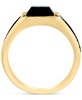 EFFY® Men's Onyx & Diamond (1/4 ct. t.w.) Ring in 14k Gold-Plated Sterling Silver