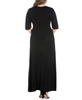 Plus Size Elbow Length Sleeve Maxi Dress
