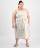Trendy Plus Size Floral Fit & Flare Dress, Exclusively at Macy's