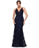 Women's Embellished Soutache Lace Sleeveless Gown