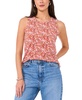 Women's Printed Keyhole-Back Sleeveless Top