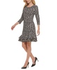 Petite Floral-Print Ruffled Shift Dress