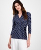 Printed Tie-Waist Top