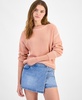 Petite Cotton Whipstitch-Trim Sweater, Exclusively at Macy's