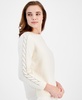 Women's Embellished Cable-Knit Sweater