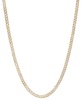 Double-Sided Cuban Link 22" Chain Necklace in 10k Two-Tone Gold