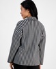 Petite Houndstooth Notched-Collar Sweater