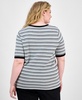 Plus Size Crewneck Short-Sleeve Sweater