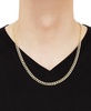 Concave Curb Link 22" Chain Necklace in 14k Gold-Plated Sterling Silver