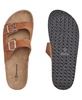 MENS DOUBLE STRAP CASUAL SLIDES FLAT SANDALS