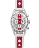 Women's Jordan Chronograph Multifunctional Victory Red Leather Strap Watch, 40mm