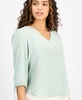 Women's 3/4-Sleeve V-Neck Top