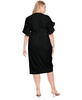 Plus Size Ruffled-Sleeve V-Neck Sheath Dress