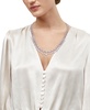 Cubic Zirconia Mixed Cut 18" Statement Necklace in Sterling Silver 