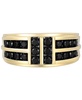 Men's Black Diamond Multirow Channel-Set Ring (1 ct. t.w.) in 10k Gold