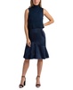 Women's Mixed-Media Sweater-Top Dress