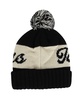 Men's Black/Cream Detroit Red Wings Adeline Cuffed Knit Hat with Pom