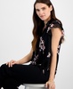 Women's Ruffle-Trim Tie-Neck Blouse