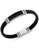 EFFY® Men's Onyx Leather Braided Bracelet in Sterling Silver (Also in Malachite)