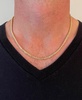 Polished Square Wheat 20" Chain Necklace (3mm) in 14k Gold