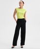 Petite High-Rise Straight-Leg Pants, Exclusively at Macy's