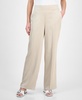 Women's Crinkled Satin Pull-On Wide-Leg High Rise Pants