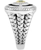 EFFY® Men's Multi-Gemstone & Diamond (1/10 ct. t.w.) Evil Eye Ring in Sterling Silver & 14k Gold