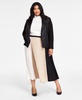 Plus Size Moto Jacket, Turtleneck Sweater & Pleated Skirt