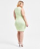 Trendy Plus Size Mesh Side-Ruched Sleeveless Dress, Exclusively at Macy's