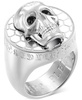 Stainless Steel 3D $kull Statement Ring