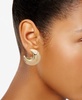 Gold-Tone Twisted Puffy Linear Earrings