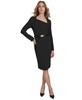 Women's Asymmetric Belted Sheath Dress