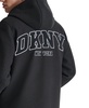 Men's Tufted-Chenille Logo Appliqué Long Hooded Stadium Coat