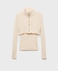 Women's Zipper Detail Combined Ribbed Sweater