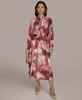 Women's Printed Tie-Neck A-Line Dress