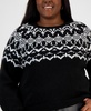 Trendy Plus Size Fair Isle Crewneck Sweater, Exclusively at Macy's